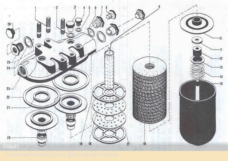 Filtru_element_motorina_D6_D12_Autofreza_zapada_motor_Tank_Ural_Zil-131